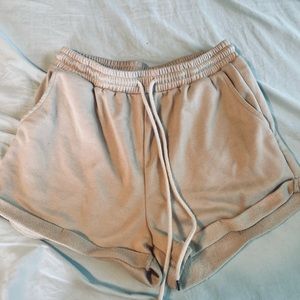 Princess Polly tan sweat-shorts